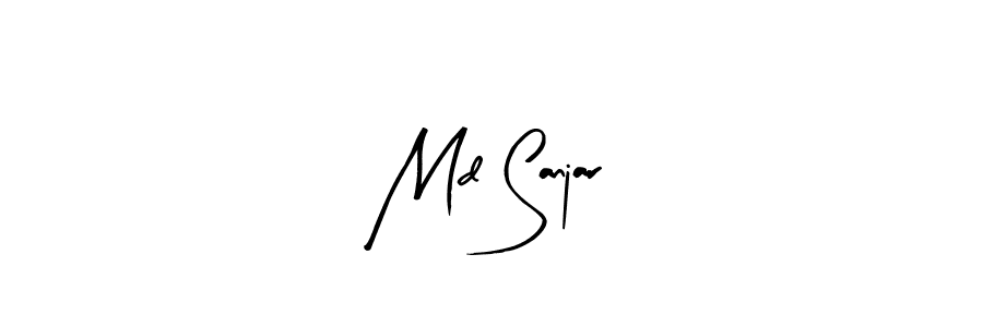 Md Sanjar stylish signature style. Best Handwritten Sign (Arty Signature) for my name. Handwritten Signature Collection Ideas for my name Md Sanjar. Md Sanjar signature style 8 images and pictures png