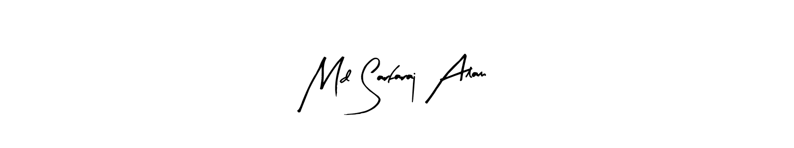 How to make Md Sarfaraj Alam name signature. Use Arty Signature style for creating short signs online. This is the latest handwritten sign. Md Sarfaraj Alam signature style 8 images and pictures png