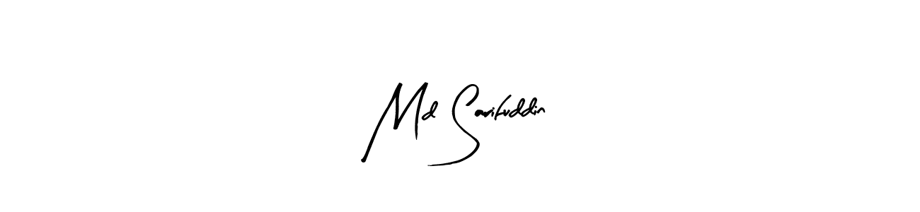 if you are searching for the best signature style for your name Md Sarifuddin. so please give up your signature search. here we have designed multiple signature styles  using Arty Signature. Md Sarifuddin signature style 8 images and pictures png