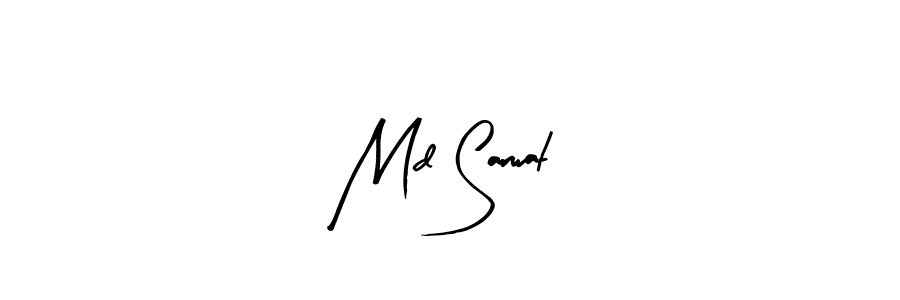 Design your own signature with our free online signature maker. With this signature software, you can create a handwritten (Arty Signature) signature for name Md Sarwat. Md Sarwat signature style 8 images and pictures png