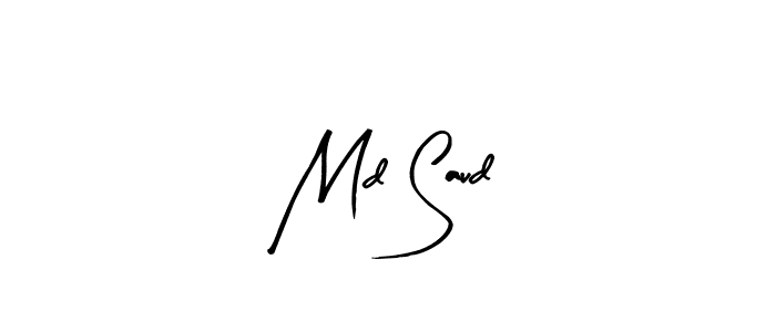 How to make Md Saud name signature. Use Arty Signature style for creating short signs online. This is the latest handwritten sign. Md Saud signature style 8 images and pictures png