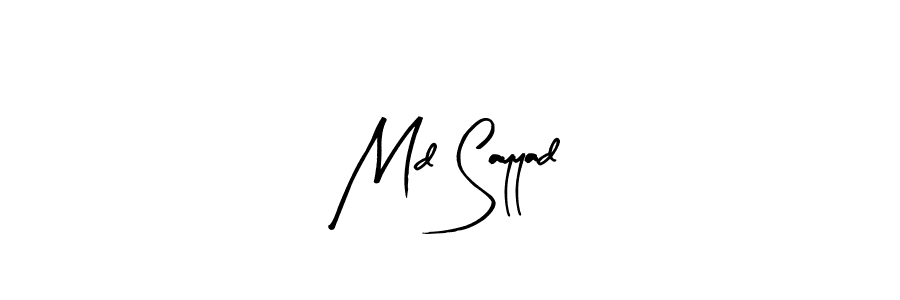 if you are searching for the best signature style for your name Md Sayyad. so please give up your signature search. here we have designed multiple signature styles  using Arty Signature. Md Sayyad signature style 8 images and pictures png