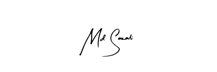 Use a signature maker to create a handwritten signature online. With this signature software, you can design (Arty Signature) your own signature for name Md Sazali. Md Sazali signature style 8 images and pictures png