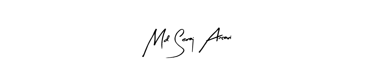 How to make Md Seraj Ansari name signature. Use Arty Signature style for creating short signs online. This is the latest handwritten sign. Md Seraj Ansari signature style 8 images and pictures png