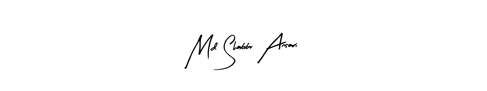 How to make Md Shabbu Ansari name signature. Use Arty Signature style for creating short signs online. This is the latest handwritten sign. Md Shabbu Ansari signature style 8 images and pictures png