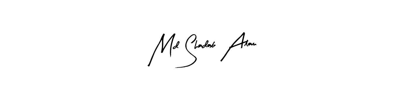 Md Shadab Alam stylish signature style. Best Handwritten Sign (Arty Signature) for my name. Handwritten Signature Collection Ideas for my name Md Shadab Alam. Md Shadab Alam signature style 8 images and pictures png