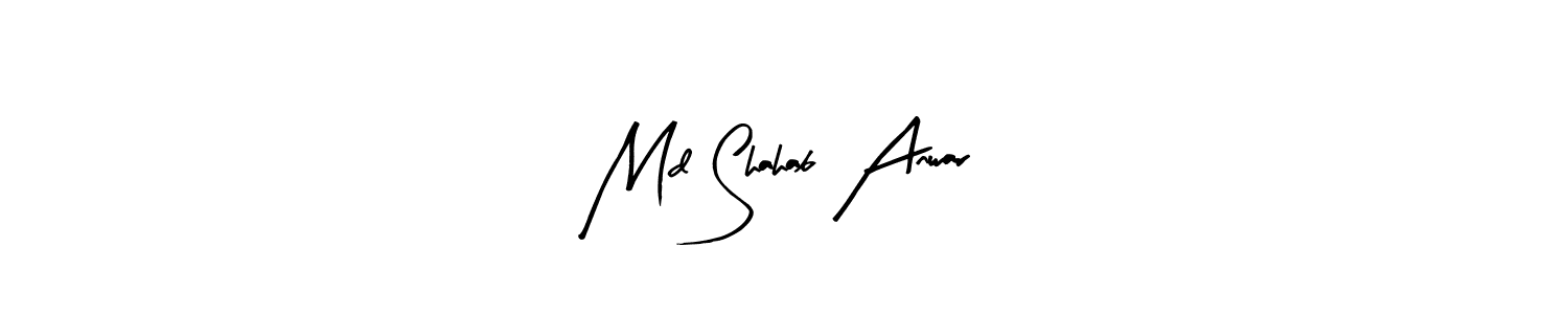 Create a beautiful signature design for name Md Shahab Anwar. With this signature (Arty Signature) fonts, you can make a handwritten signature for free. Md Shahab Anwar signature style 8 images and pictures png