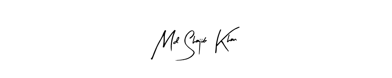 Make a beautiful signature design for name Md Shajib  Khan. With this signature (Arty Signature) style, you can create a handwritten signature for free. Md Shajib  Khan signature style 8 images and pictures png