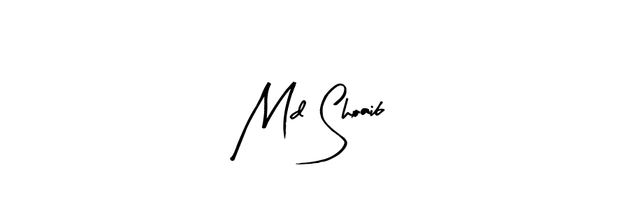 Use a signature maker to create a handwritten signature online. With this signature software, you can design (Arty Signature) your own signature for name Md Shoaib. Md Shoaib signature style 8 images and pictures png