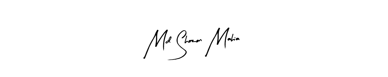 Design your own signature with our free online signature maker. With this signature software, you can create a handwritten (Arty Signature) signature for name Md Shozon Mahia. Md Shozon Mahia signature style 8 images and pictures png