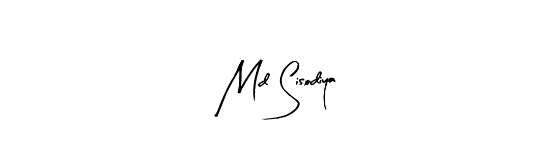 Design your own signature with our free online signature maker. With this signature software, you can create a handwritten (Arty Signature) signature for name Md Sisodiya. Md Sisodiya signature style 8 images and pictures png