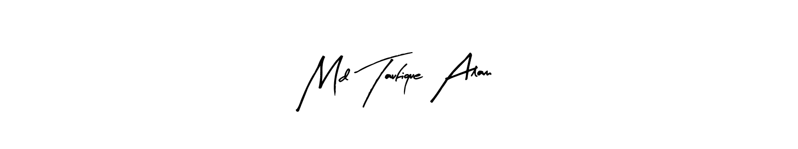 Create a beautiful signature design for name Md Taufique Alam. With this signature (Arty Signature) fonts, you can make a handwritten signature for free. Md Taufique Alam signature style 8 images and pictures png
