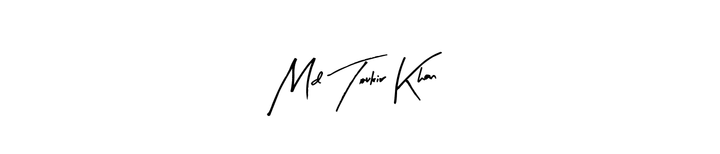 This is the best signature style for the Md Toukir Khan name. Also you like these signature font (Arty Signature). Mix name signature. Md Toukir Khan signature style 8 images and pictures png