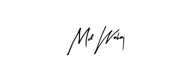 How to make Md Wahaj name signature. Use Arty Signature style for creating short signs online. This is the latest handwritten sign. Md Wahaj signature style 8 images and pictures png