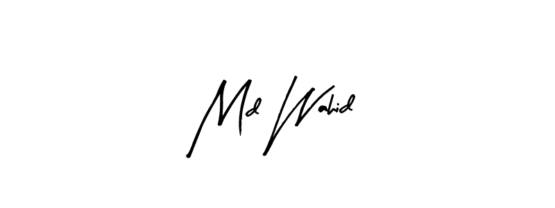 Create a beautiful signature design for name Md Wahid. With this signature (Arty Signature) fonts, you can make a handwritten signature for free. Md Wahid signature style 8 images and pictures png