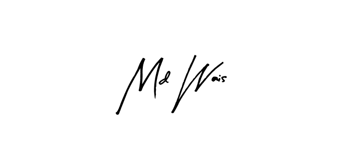 Make a beautiful signature design for name Md Wais. With this signature (Arty Signature) style, you can create a handwritten signature for free. Md Wais signature style 8 images and pictures png