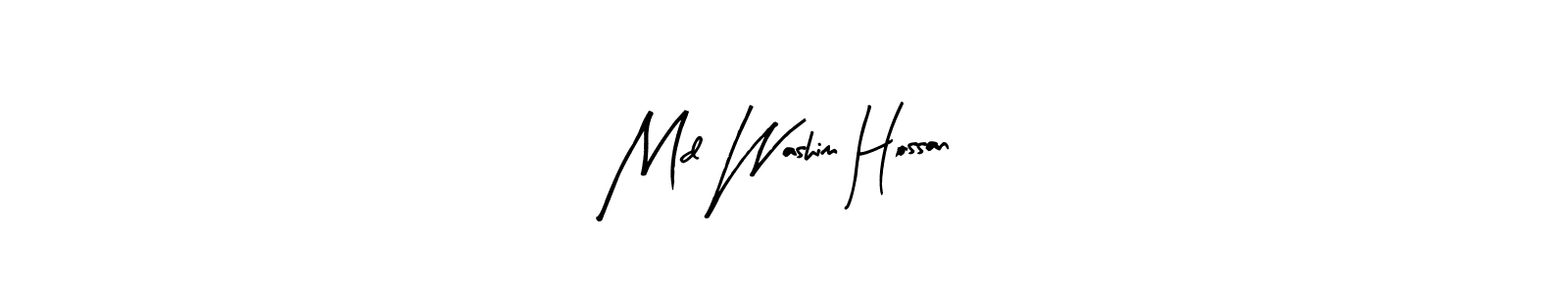 Make a beautiful signature design for name Md Washim Hossan. With this signature (Arty Signature) style, you can create a handwritten signature for free. Md Washim Hossan signature style 8 images and pictures png