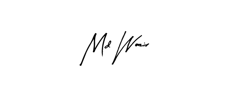 How to make Md Wazir signature? Arty Signature is a professional autograph style. Create handwritten signature for Md Wazir name. Md Wazir signature style 8 images and pictures png
