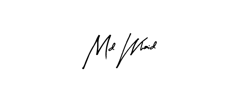 Also we have Md Whaid name is the best signature style. Create professional handwritten signature collection using Arty Signature autograph style. Md Whaid signature style 8 images and pictures png