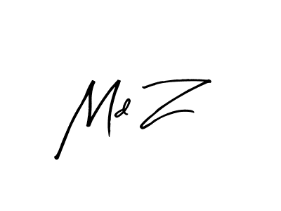 Create a beautiful signature design for name Md Z. With this signature (Arty Signature) fonts, you can make a handwritten signature for free. Md Z signature style 8 images and pictures png