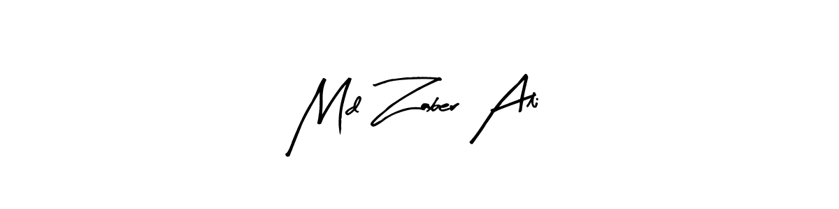 Design your own signature with our free online signature maker. With this signature software, you can create a handwritten (Arty Signature) signature for name Md Zaber Ali. Md Zaber Ali signature style 8 images and pictures png