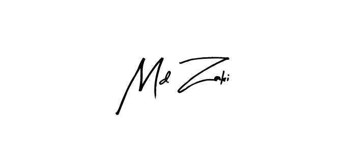 The best way (Arty Signature) to make a short signature is to pick only two or three words in your name. The name Md Zaki include a total of six letters. For converting this name. Md Zaki signature style 8 images and pictures png