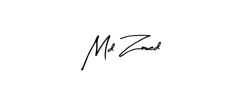 Design your own signature with our free online signature maker. With this signature software, you can create a handwritten (Arty Signature) signature for name Md Zawed. Md Zawed signature style 8 images and pictures png