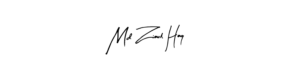 Design your own signature with our free online signature maker. With this signature software, you can create a handwritten (Arty Signature) signature for name Md Ziaul Haq. Md Ziaul Haq signature style 8 images and pictures png