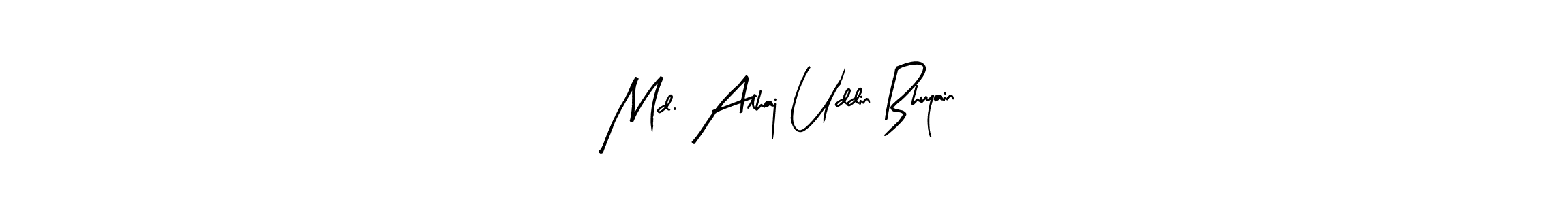 if you are searching for the best signature style for your name Md. Alhaj Uddin Bhuyain. so please give up your signature search. here we have designed multiple signature styles  using Arty Signature. Md. Alhaj Uddin Bhuyain signature style 8 images and pictures png