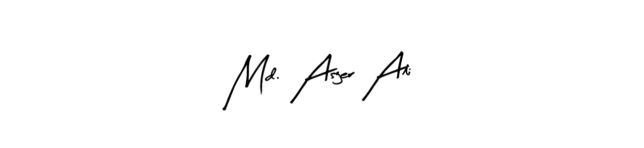 Similarly Arty Signature is the best handwritten signature design. Signature creator online .You can use it as an online autograph creator for name Md. Asger Ali. Md. Asger Ali signature style 8 images and pictures png