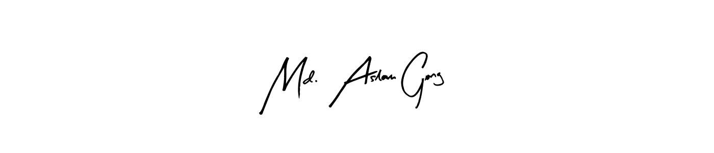 You should practise on your own different ways (Arty Signature) to write your name (Md. Aslam Gong) in signature. don't let someone else do it for you. Md. Aslam Gong signature style 8 images and pictures png