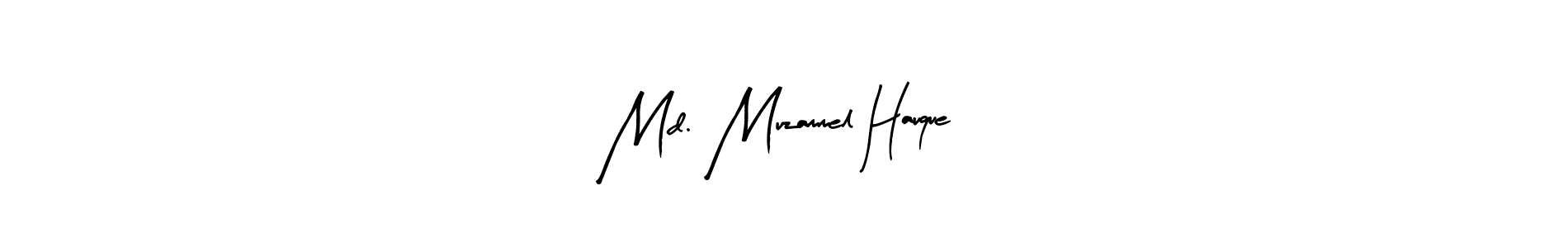 How to make Md. Muzammel Hauque name signature. Use Arty Signature style for creating short signs online. This is the latest handwritten sign. Md. Muzammel Hauque signature style 8 images and pictures png