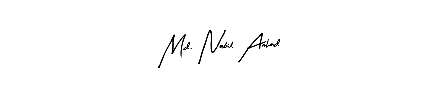 This is the best signature style for the Md. Nabil Amhad name. Also you like these signature font (Arty Signature). Mix name signature. Md. Nabil Amhad signature style 8 images and pictures png