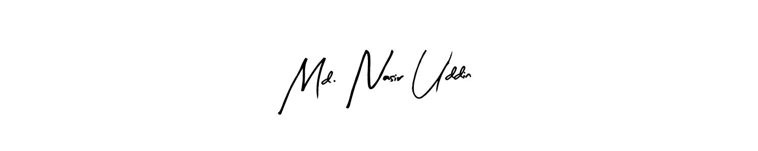 How to make Md. Nasir Uddin name signature. Use Arty Signature style for creating short signs online. This is the latest handwritten sign. Md. Nasir Uddin signature style 8 images and pictures png
