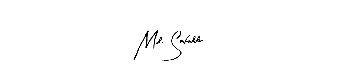 How to make Md. Saifuddin name signature. Use Arty Signature style for creating short signs online. This is the latest handwritten sign. Md. Saifuddin signature style 8 images and pictures png