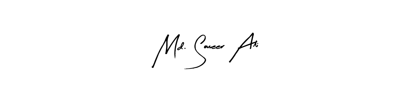 Use a signature maker to create a handwritten signature online. With this signature software, you can design (Arty Signature) your own signature for name Md. Sameer Ali. Md. Sameer Ali signature style 8 images and pictures png