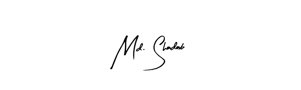 Also You can easily find your signature by using the search form. We will create Md. Shadab name handwritten signature images for you free of cost using Arty Signature sign style. Md. Shadab signature style 8 images and pictures png