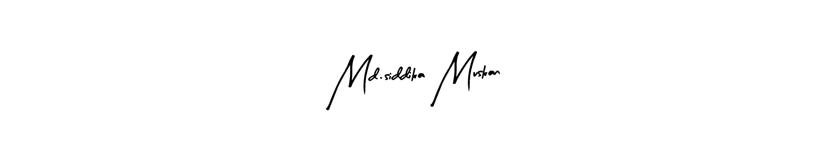 Design your own signature with our free online signature maker. With this signature software, you can create a handwritten (Arty Signature) signature for name Md.siddika Muskan. Md.siddika Muskan signature style 8 images and pictures png