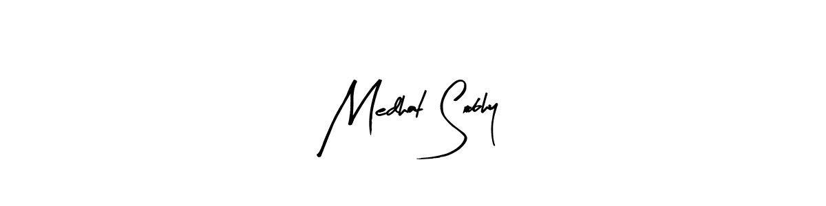 Arty Signature is a professional signature style that is perfect for those who want to add a touch of class to their signature. It is also a great choice for those who want to make their signature more unique. Get Medhat Sobhy name to fancy signature for free. Medhat Sobhy signature style 8 images and pictures png