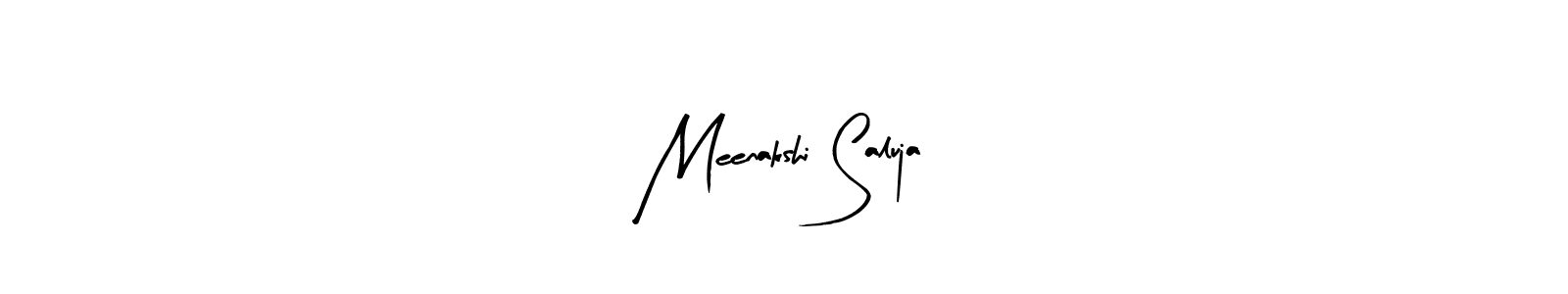 You can use this online signature creator to create a handwritten signature for the name Meenakshi Saluja. This is the best online autograph maker. Meenakshi Saluja signature style 8 images and pictures png