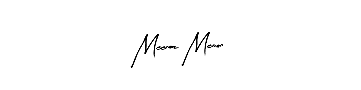 Create a beautiful signature design for name Meenaz Memon. With this signature (Arty Signature) fonts, you can make a handwritten signature for free. Meenaz Memon signature style 8 images and pictures png