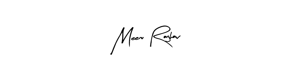 Arty Signature is a professional signature style that is perfect for those who want to add a touch of class to their signature. It is also a great choice for those who want to make their signature more unique. Get Meenu Raghav name to fancy signature for free. Meenu Raghav signature style 8 images and pictures png