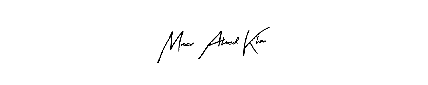 The best way (Arty Signature) to make a short signature is to pick only two or three words in your name. The name Meer Ahmed Khan include a total of six letters. For converting this name. Meer Ahmed Khan signature style 8 images and pictures png