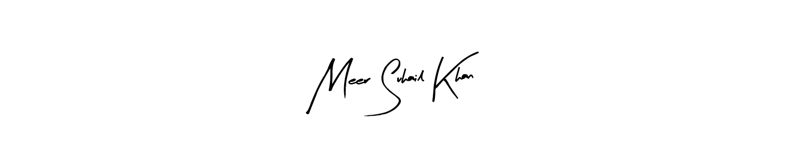 Create a beautiful signature design for name Meer Suhail Khan. With this signature (Arty Signature) fonts, you can make a handwritten signature for free. Meer Suhail Khan signature style 8 images and pictures png