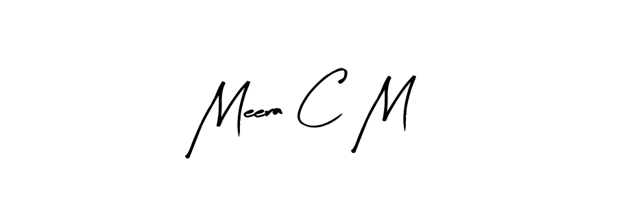 Design your own signature with our free online signature maker. With this signature software, you can create a handwritten (Arty Signature) signature for name Meera C M. Meera C M signature style 8 images and pictures png