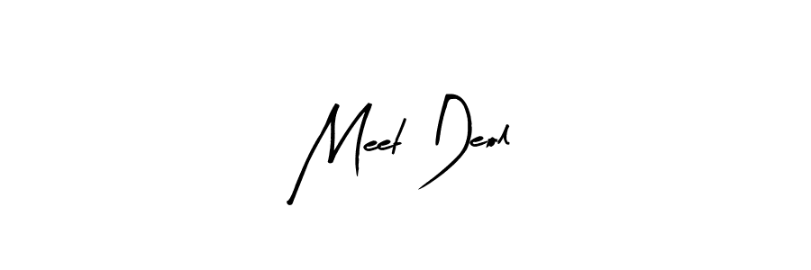 The best way (Arty Signature) to make a short signature is to pick only two or three words in your name. The name Meet Deol include a total of six letters. For converting this name. Meet Deol signature style 8 images and pictures png