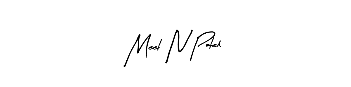 Make a beautiful signature design for name Meet N Patel. With this signature (Arty Signature) style, you can create a handwritten signature for free. Meet N Patel signature style 8 images and pictures png