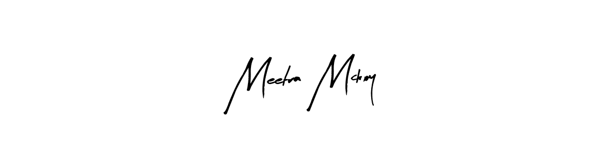How to make Meetra Mckoy name signature. Use Arty Signature style for creating short signs online. This is the latest handwritten sign. Meetra Mckoy signature style 8 images and pictures png