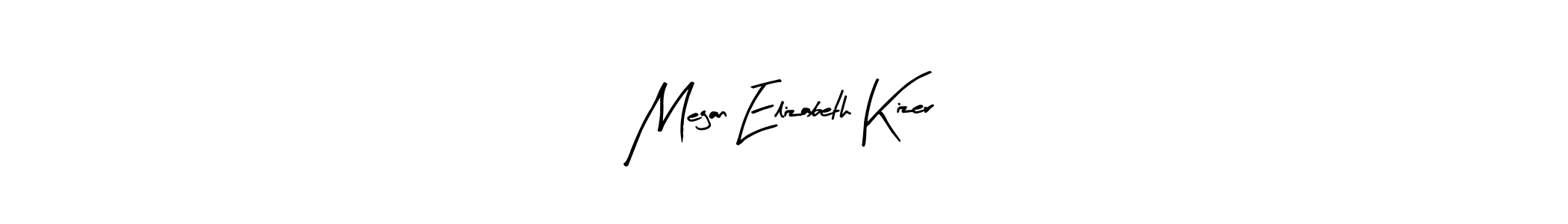 Make a beautiful signature design for name Megan Elizabeth Kizer. With this signature (Arty Signature) style, you can create a handwritten signature for free. Megan Elizabeth Kizer signature style 8 images and pictures png