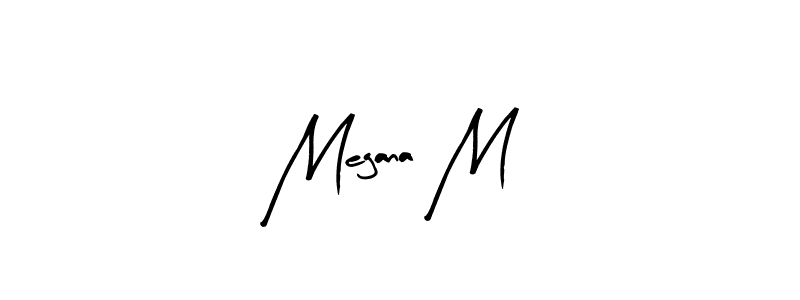 The best way (Arty Signature) to make a short signature is to pick only two or three words in your name. The name Megana M include a total of six letters. For converting this name. Megana M signature style 8 images and pictures png